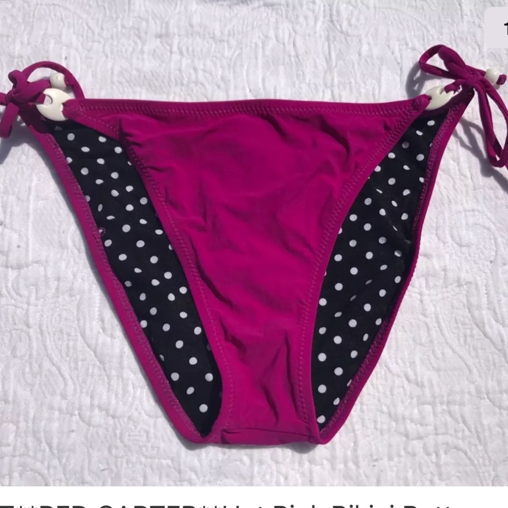 NWT*Hot Pink RED CARTER*String Bikini Bottom Sm.